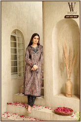 Coffee Regal Paisley Winter Suit Set (With Shawl)