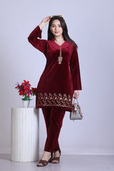 Deep Maroon Co-ord Set