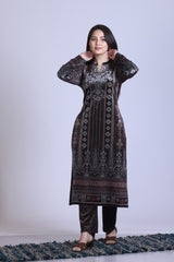 Royal Black Pakistani Style Kurta Set