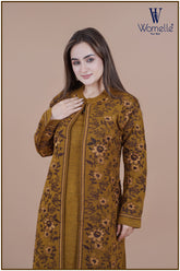 Royal Mustard Floral Winter Shrug Co-Ord Trio Set