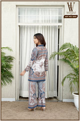 Blue Winter Bloom Co-Ord Set (2-Piece)