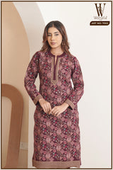 Maroon Regal Embroidered Suit Set (With Shawl)