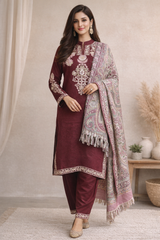 Ruby Red Wool Elegance