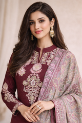 Ruby Red Wool Elegance