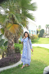 Serene Blue Elegance Kurta Set