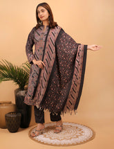 Midnight Paisley Woolen Kurta Set