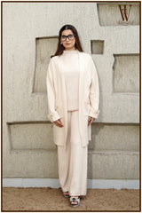 Winter Luxe Light Beige Co-Ord Trio Set