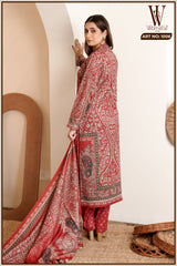 Crimson Kashmiri Royale Winter Suit Set (With Shawl)