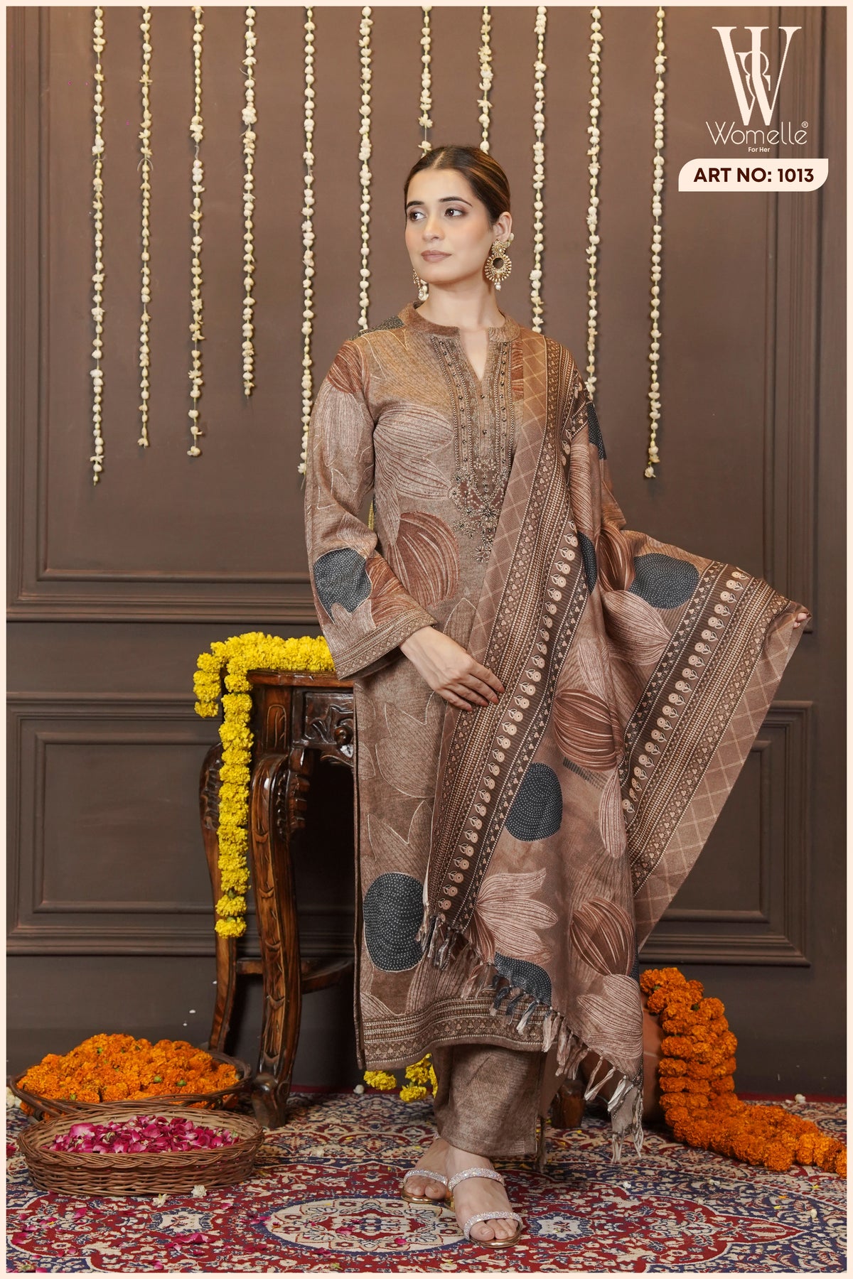 Camel Classic Luxe Winter Suit Set (With Shawl)