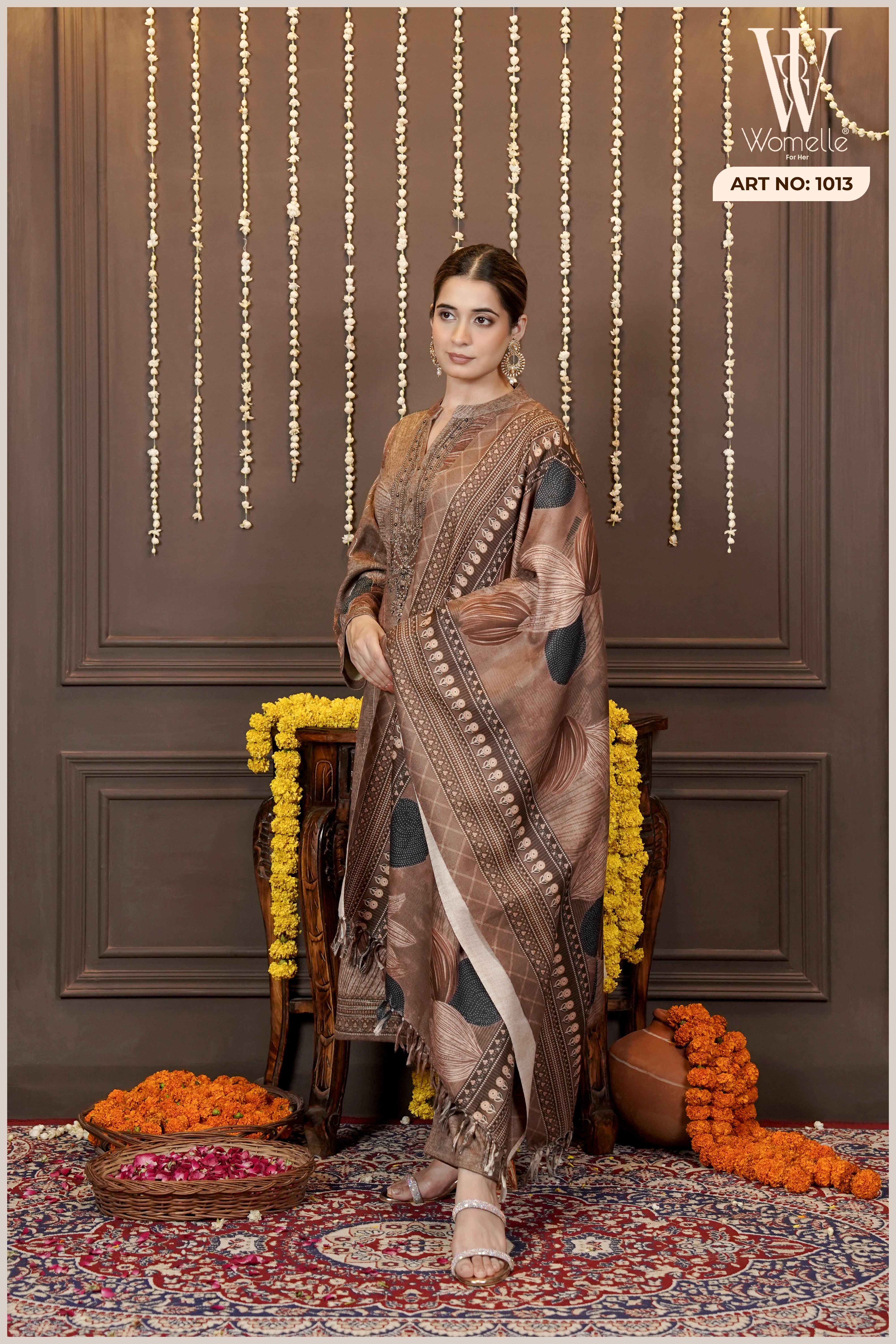 Camel Classic Luxe Winter Suit Set (With Shawl)