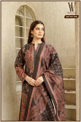 Dark Grey Royal Loom Winter Suit Set (With Shawl)