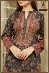 Dark Grey Royal Loom Winter Suit Set (With Shawl)