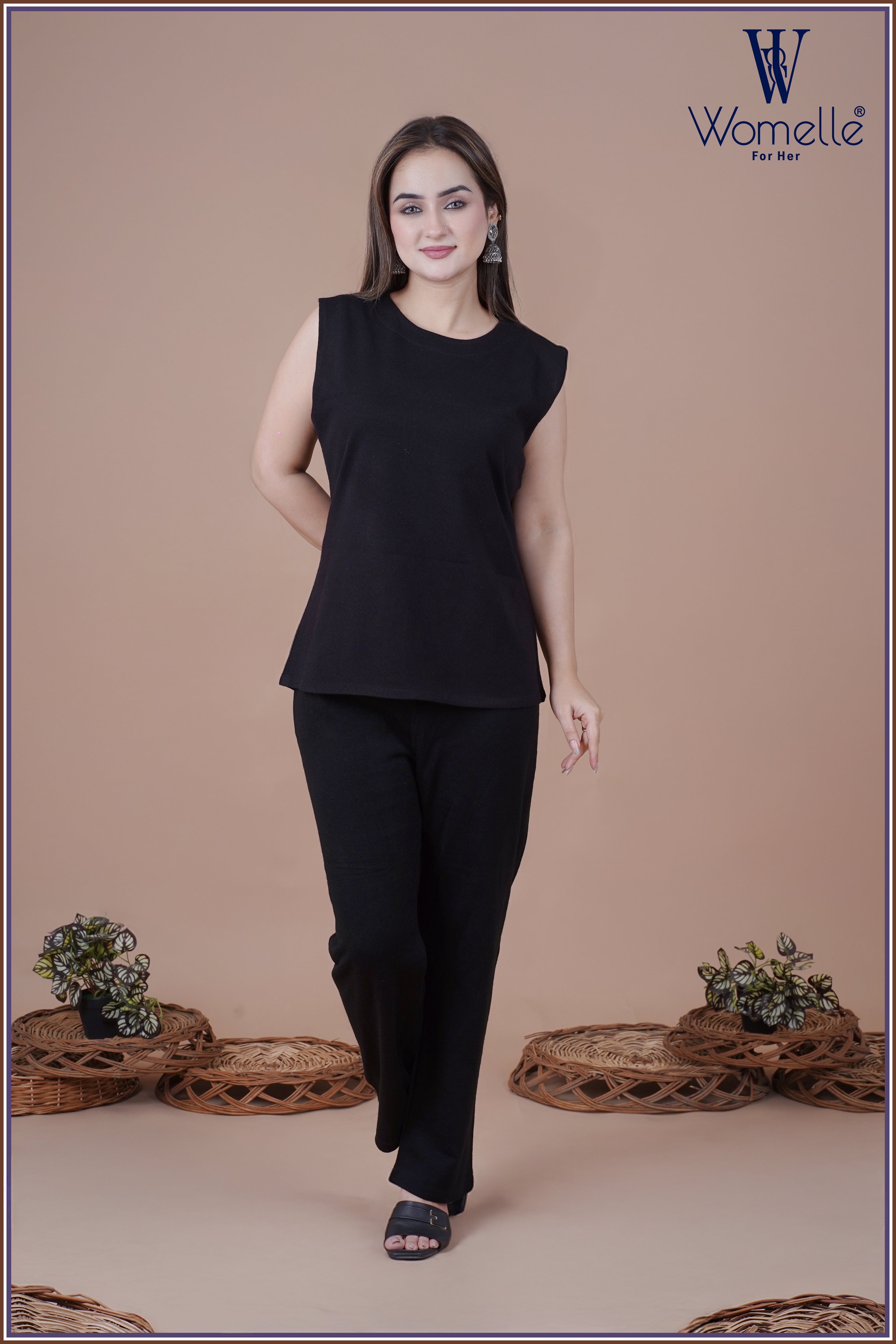 Midnight Noir Winter Jacket Co-Ord Trio Set