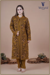 Royal Mustard Floral Winter Shrug Co-Ord Trio Set