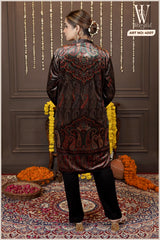 Black Velvet Luxe Suit Shrug Set (3-Piece)