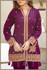 Magenta Bloom Embroidered Co-Ord Set (2-Piece)