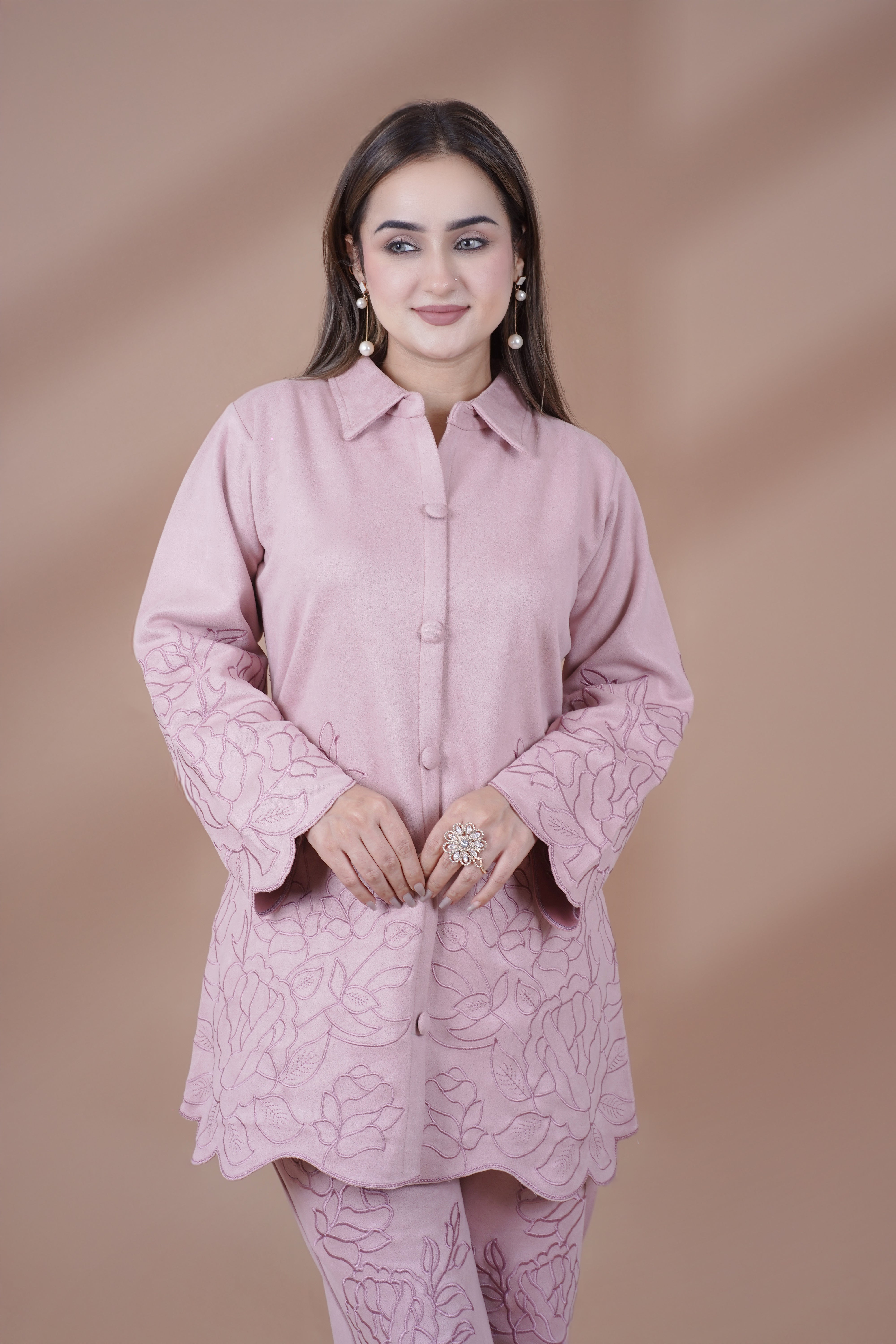 Baby Pink Western Co-Ord Set