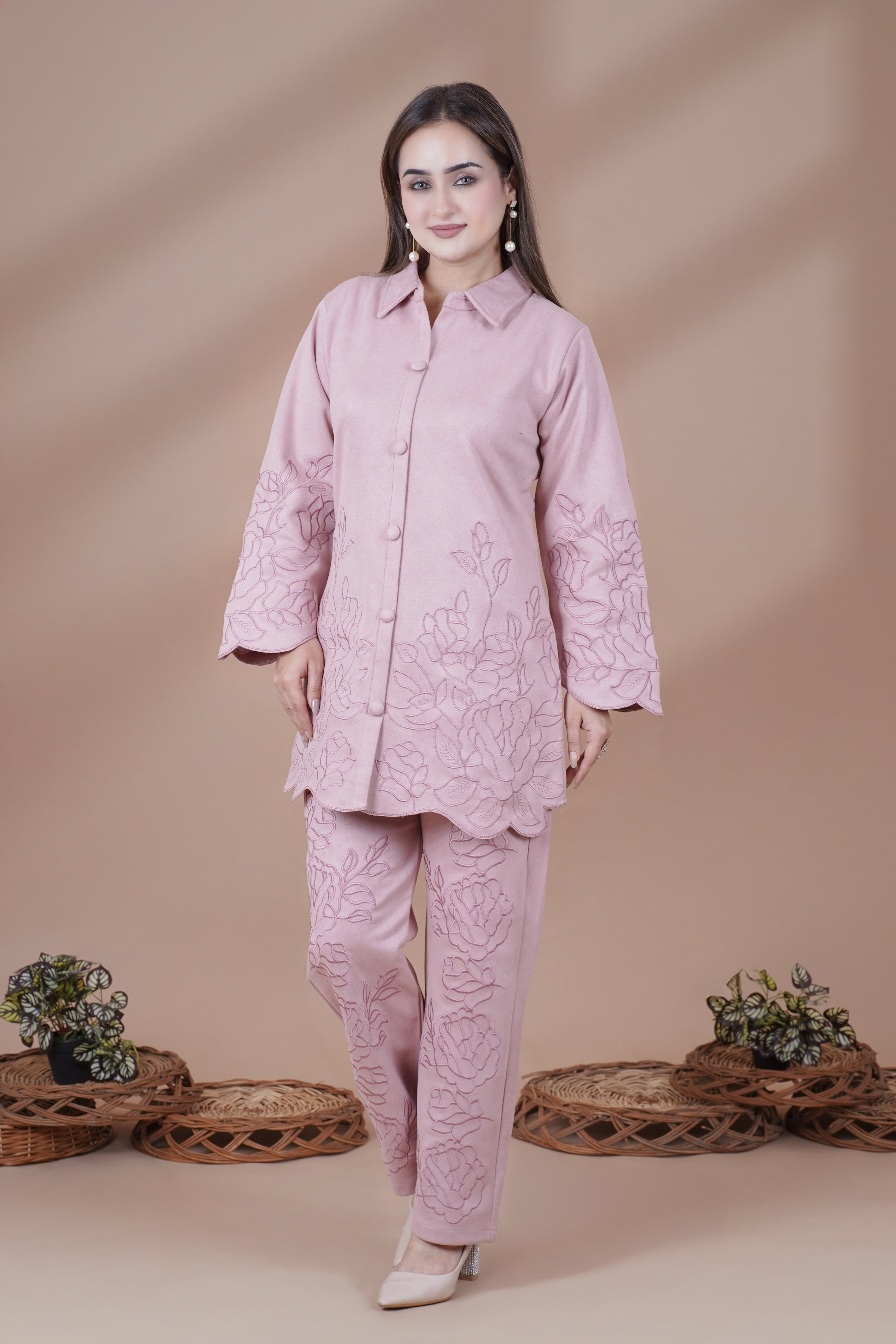 Baby Pink Western Co-Ord Set