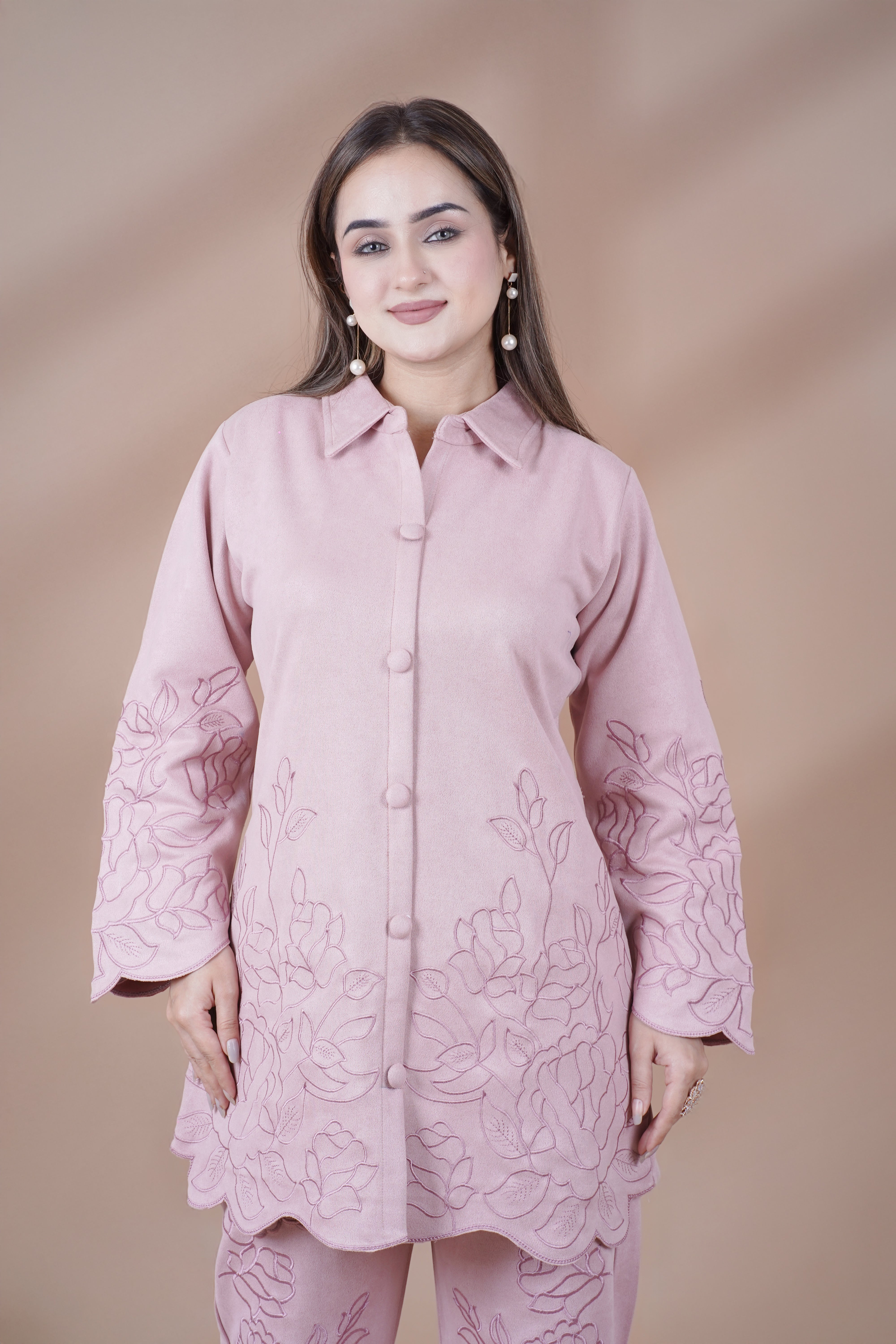 Baby Pink Western Co-Ord Set