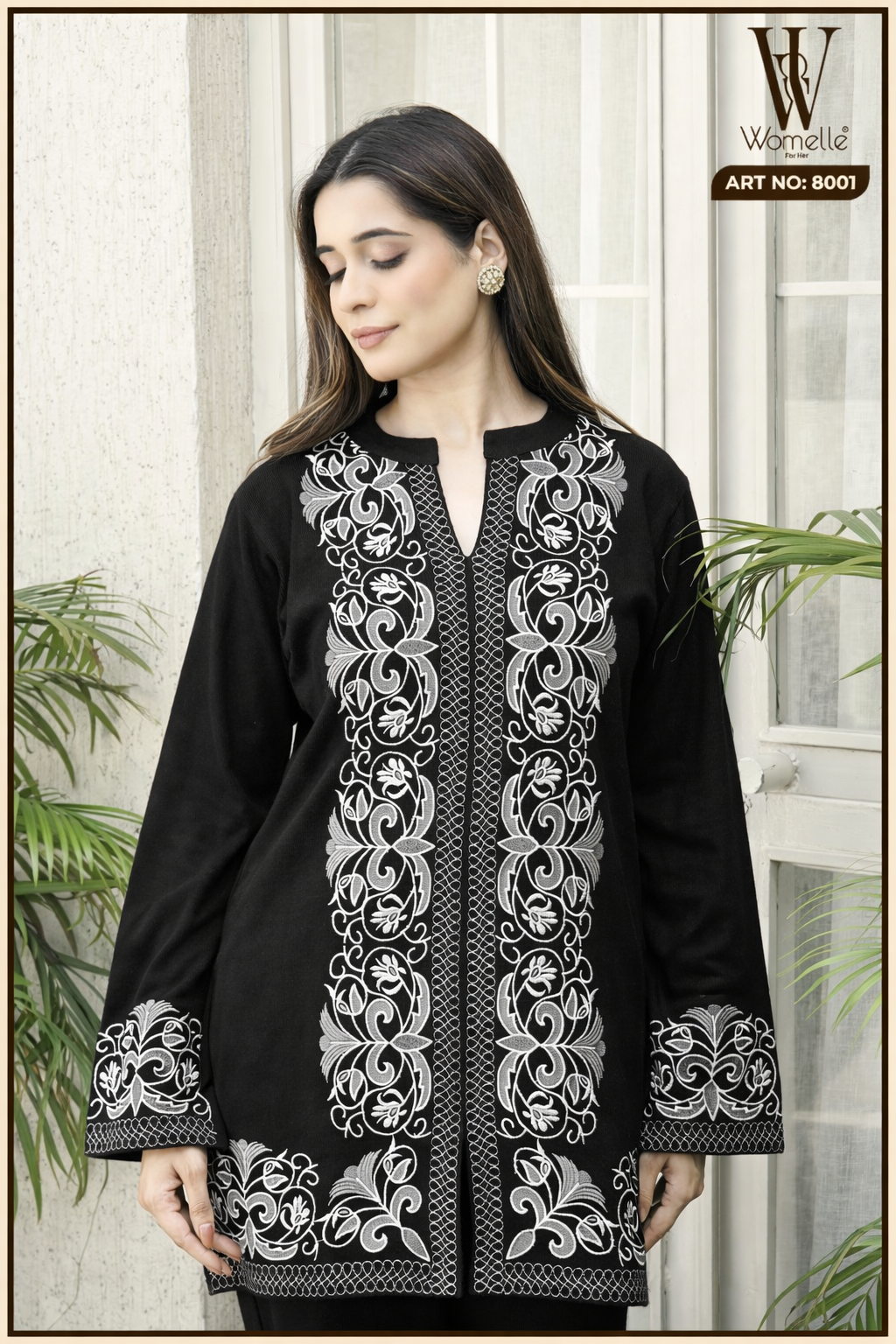 Black Luxe Embroidered Co-Ord Set