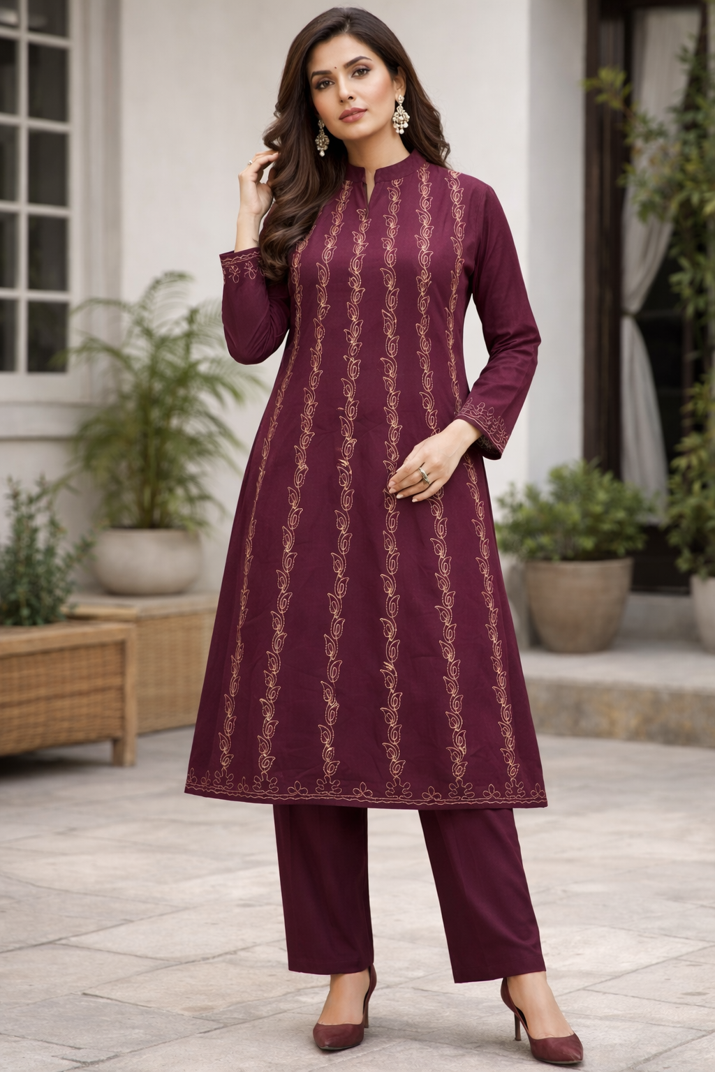 Dori Embroidered Kurta Set