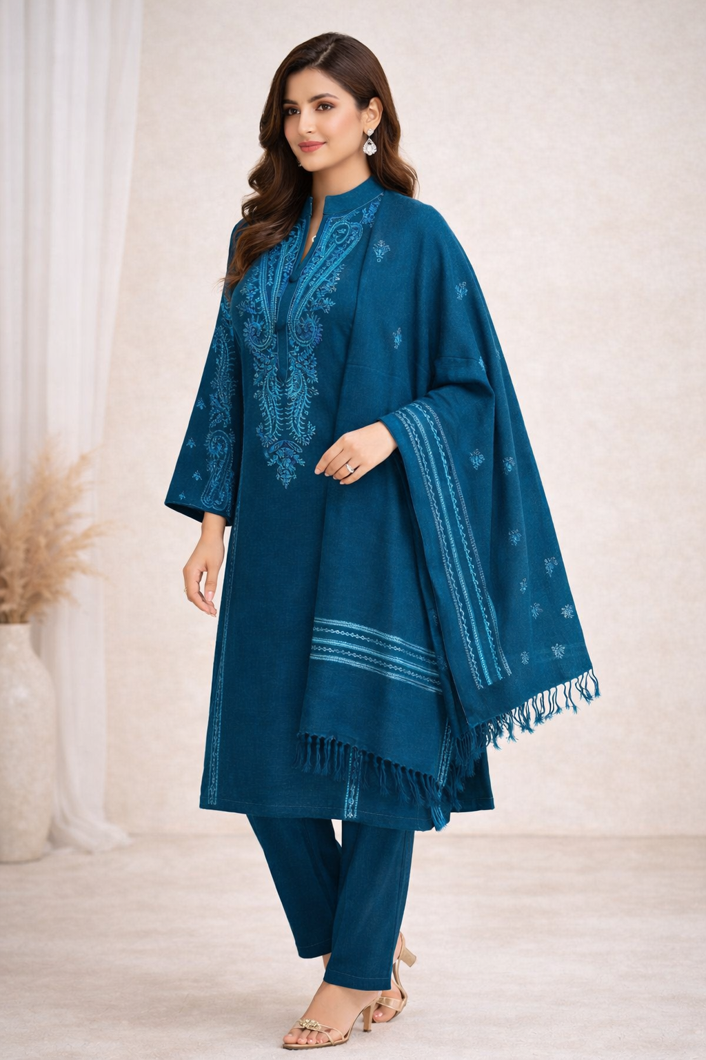 Royal Self Embroidered Suit