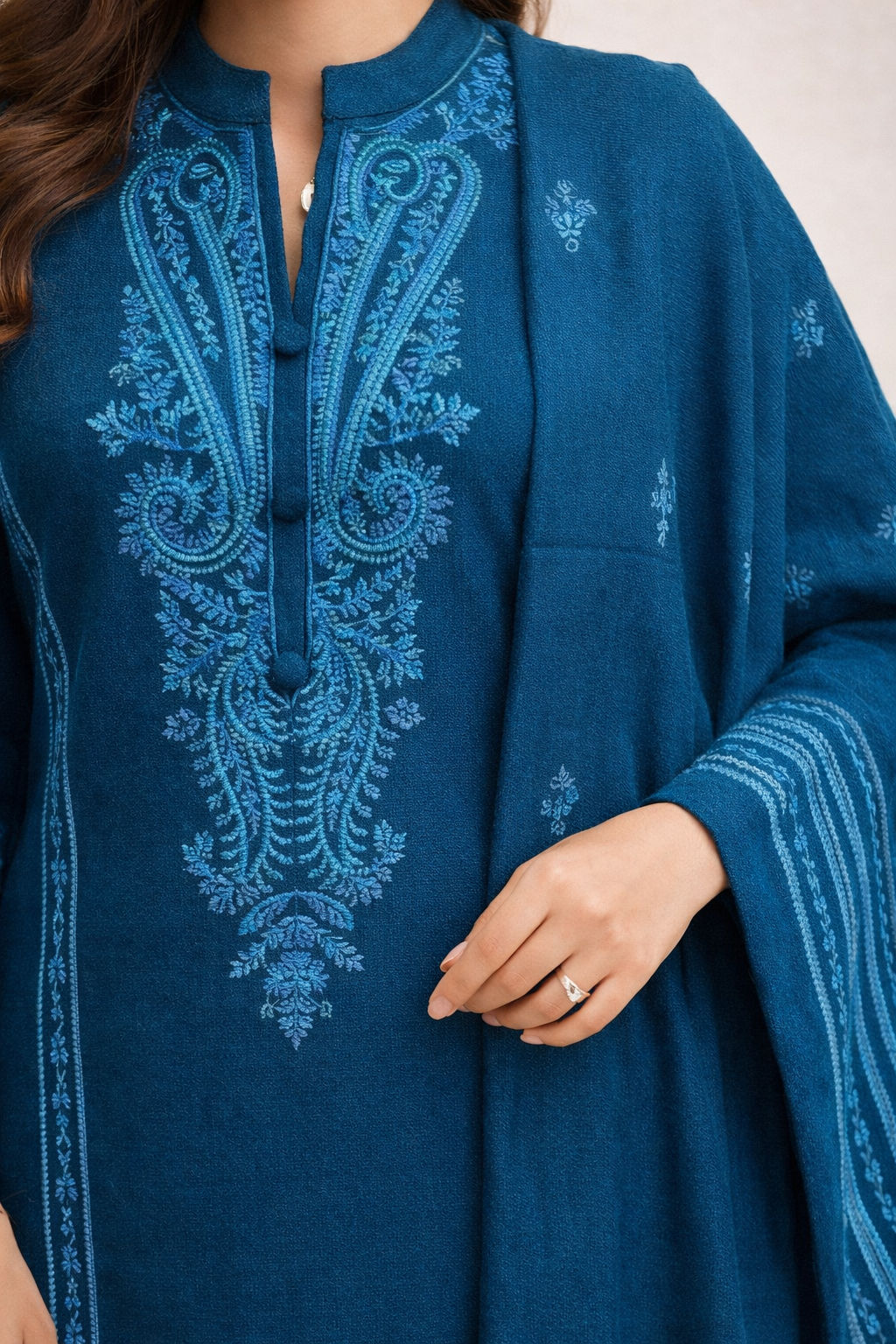 Royal Self Embroidered Suit