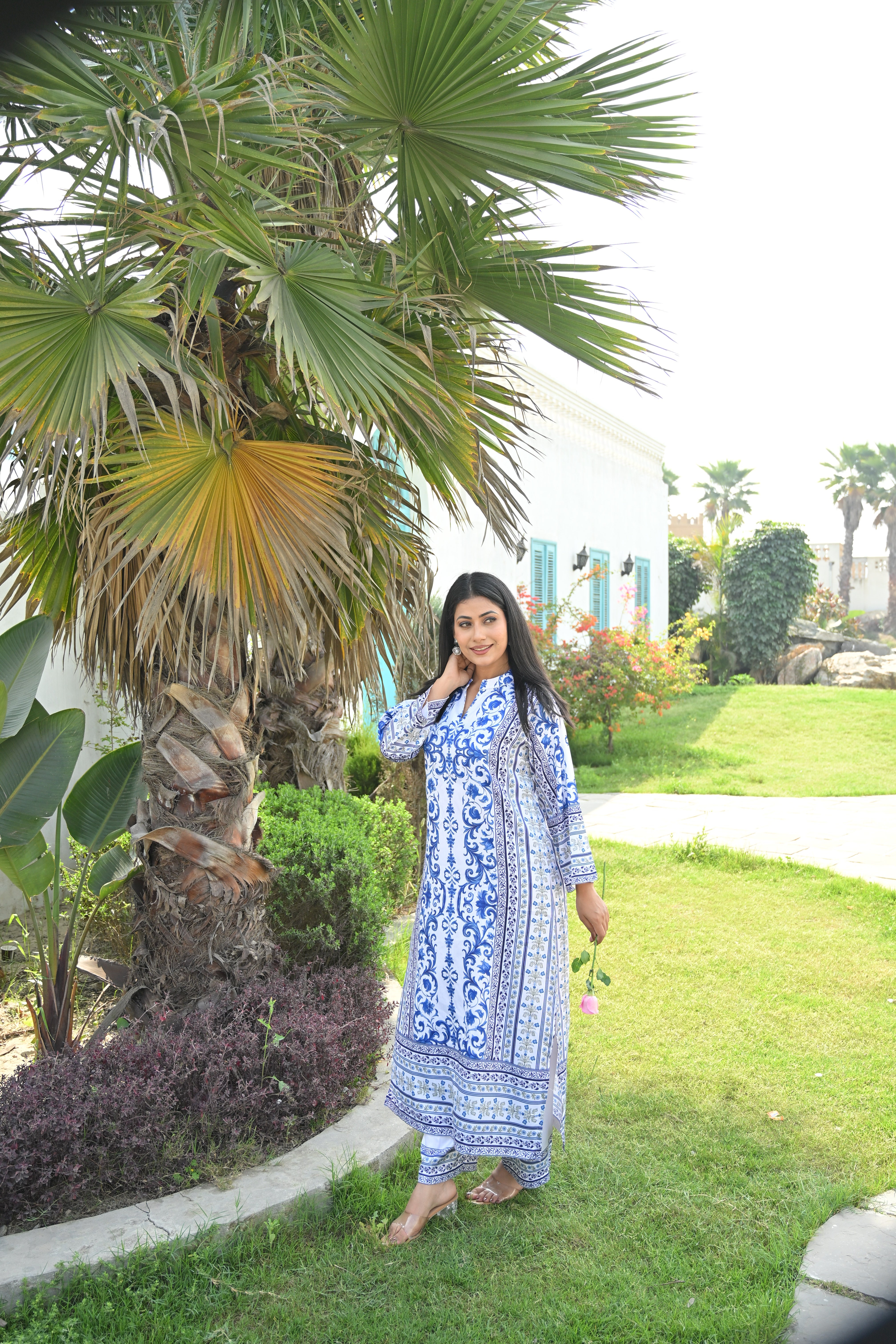 Serene Blue Elegance Kurta Set