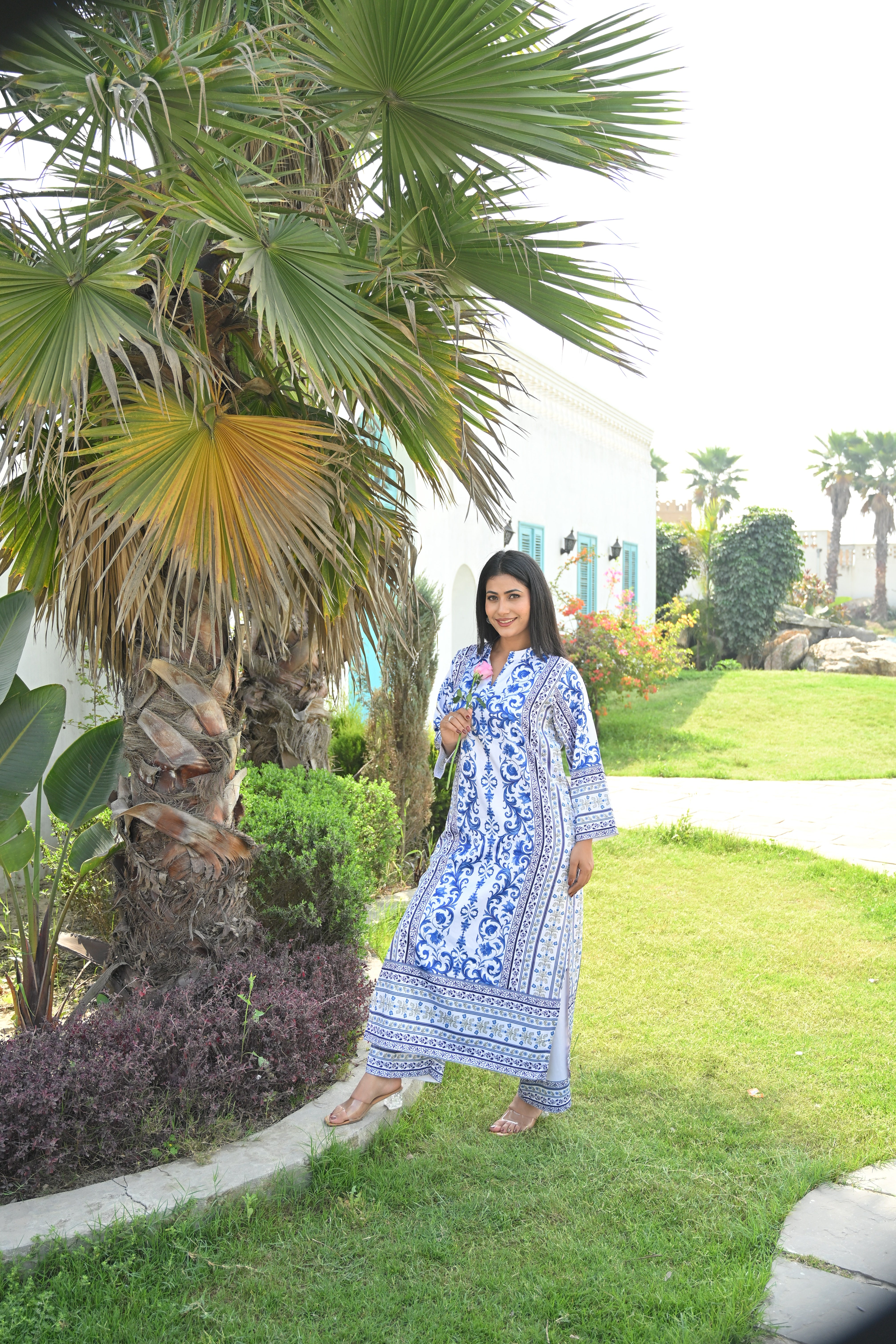 Serene Blue Elegance Kurta Set