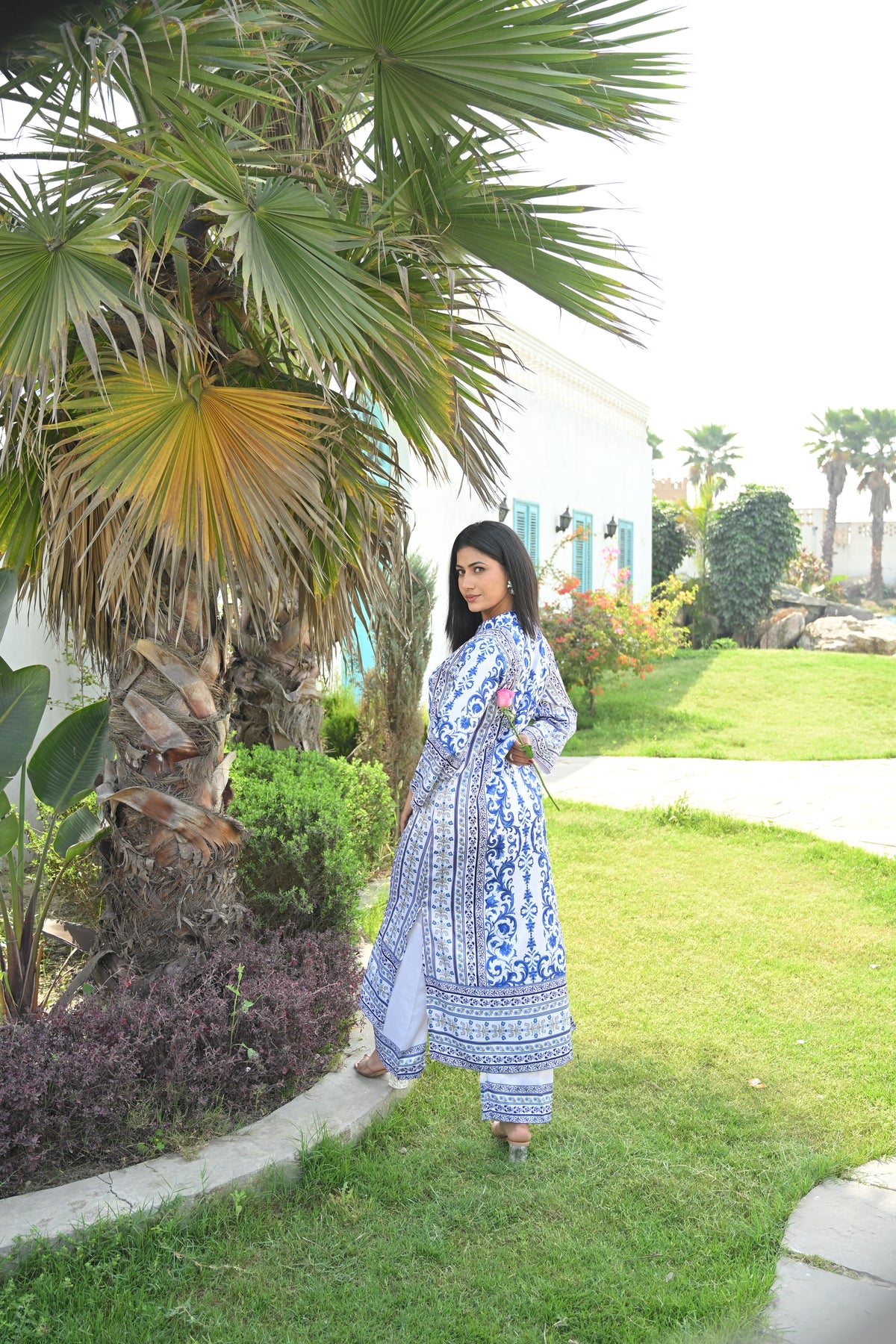 Serene Blue Elegance Kurta Set