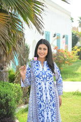 Serene Blue Elegance Kurta Set